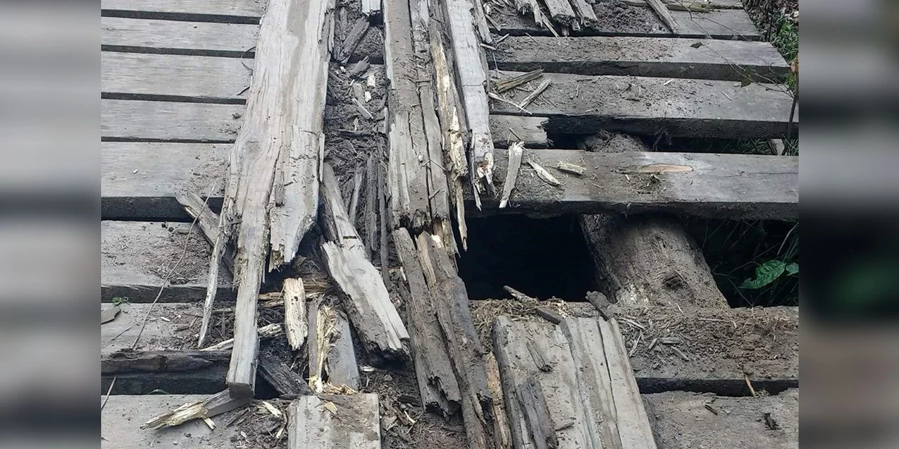 Moradores da Vila Rural temem queda de ponte que liga o bairro a cidade