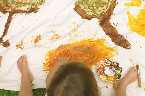 Erva-mate vira tinta para crianças