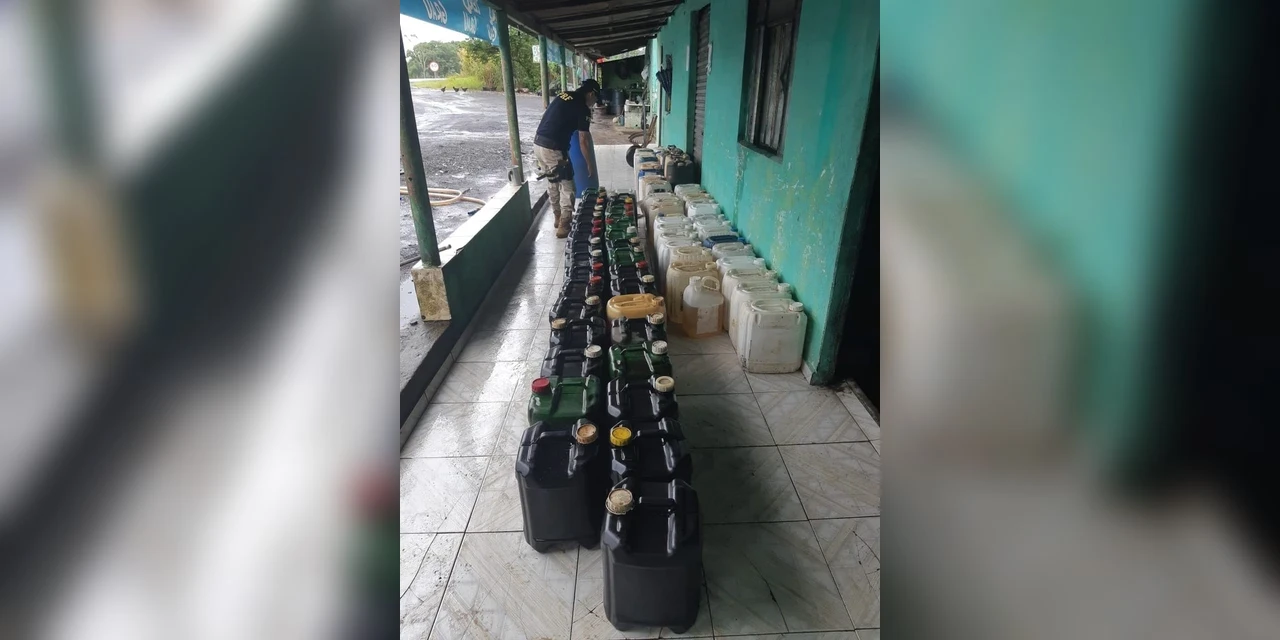 Suspeita é presa por venda clandestina de combustíveis em borracharia na BR-376, em Ortigueira