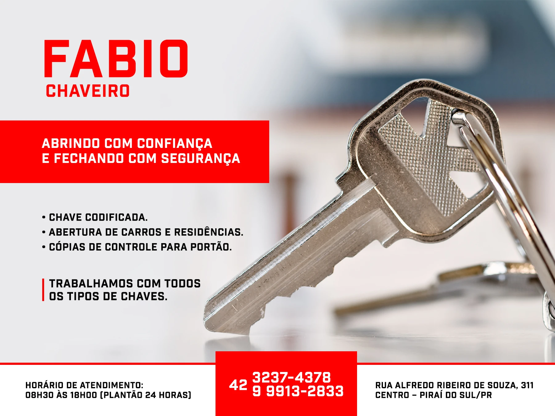 Fabio Chaveiro - Chaves e Controles para Portão