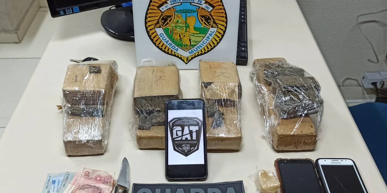 Guarda Civil Municipal apreende 4 quilos de drogas no Colônia Dona Luiza