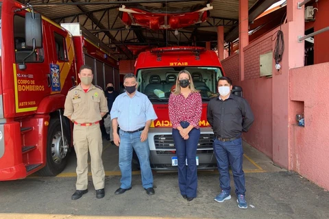 Mabel Canto entrega viatura ao SIATE e emenda à nova Unidade do Instituto de Criminalística de Telêmaco Borba