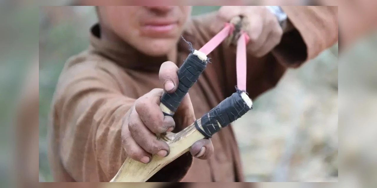 Homem usa estilingue para roubar cervejas em bar, no Paraná