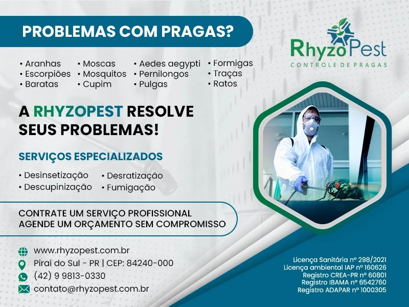 RhyzoPest Controle de Pragas - Desinsetização (dedetização) / Desratização