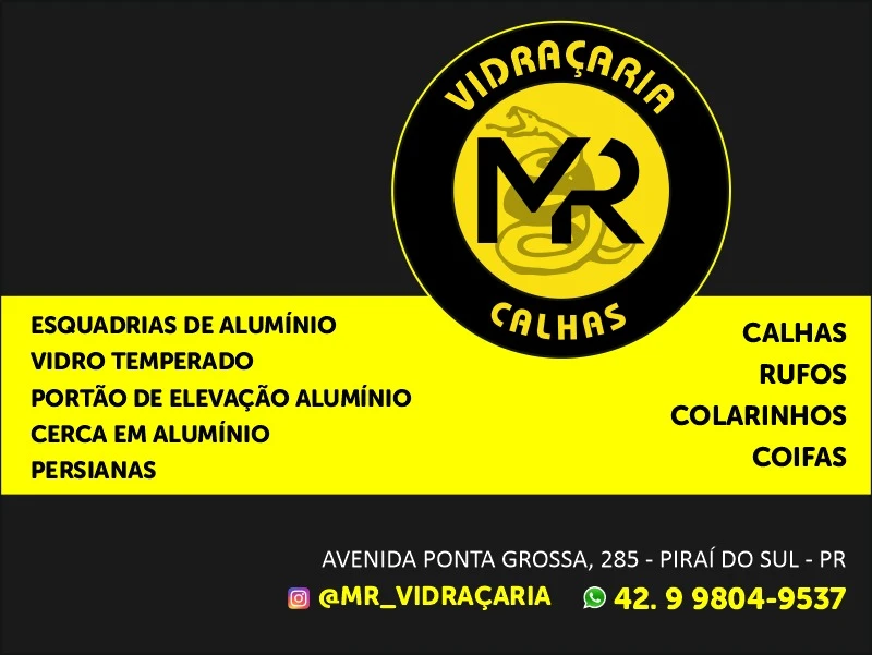 MR Vidraçaria & Calhas