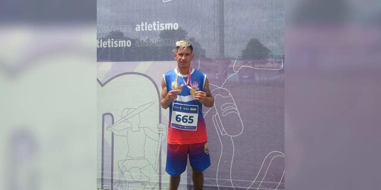 Flavio Camargo, paratleta do Nadepar, conquista 2 medalhas de ouro no Meeting Paralímpico Loterias Caixa 2024