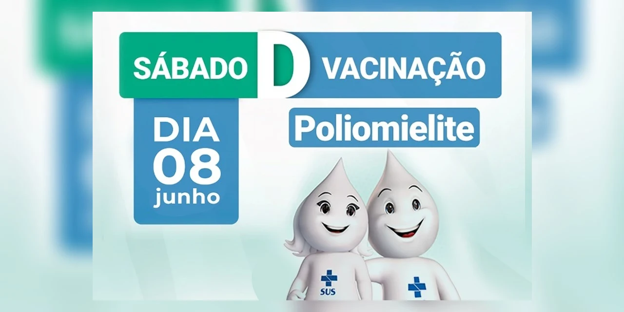 Dia D de vacinação contra a paralisia infantil será no sábado, dia 8