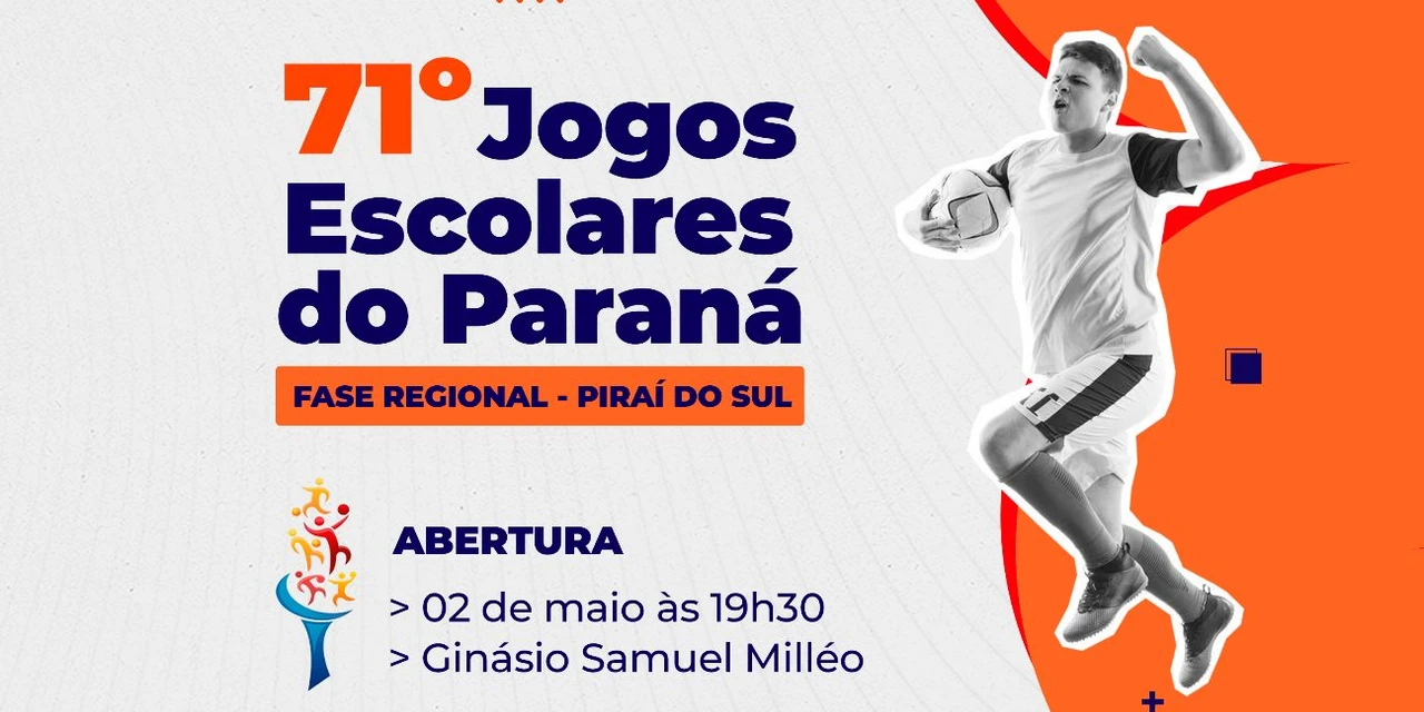 Piraí do Sul sedia fase regional dos Jogos Escolares do Paraná; abertura será na sexta-feira, dia 2