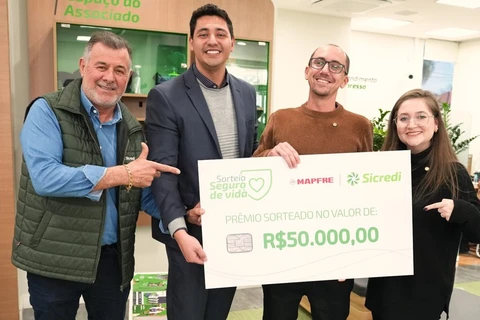 Associados do Sicredi ganham prêmios de R$ 50 mil do Seguro de Vida