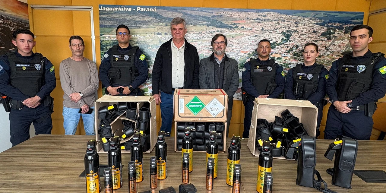 Guarda Civil Municipal de Jaguariaíva recebe novos equipamentos para fortalecer trabalho