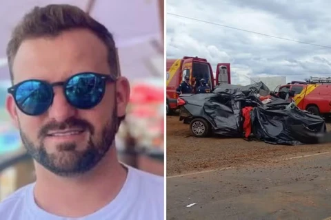 Comerciante morre em carro destruído após batida com caminhão na PR-151