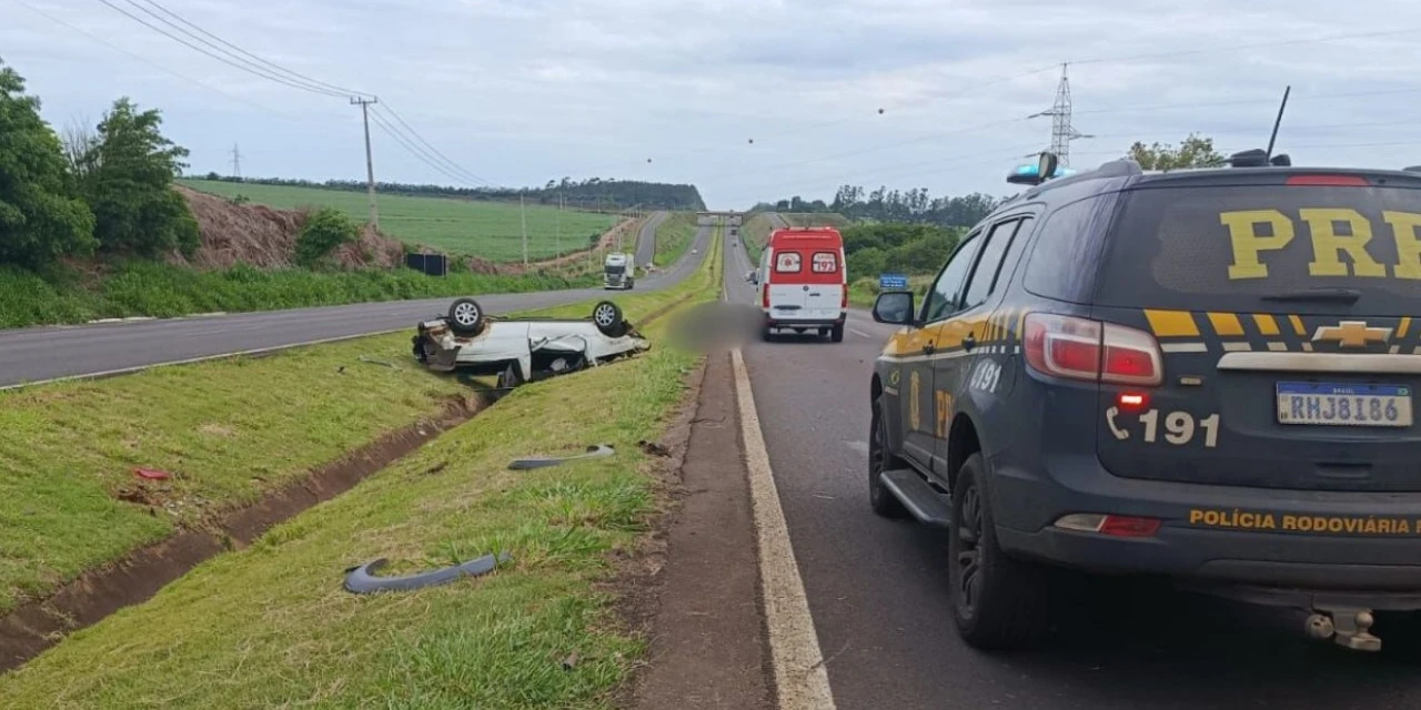 Idoso com CNH vencida morre ao ser ejetado de veículo na BR-376, no PR
