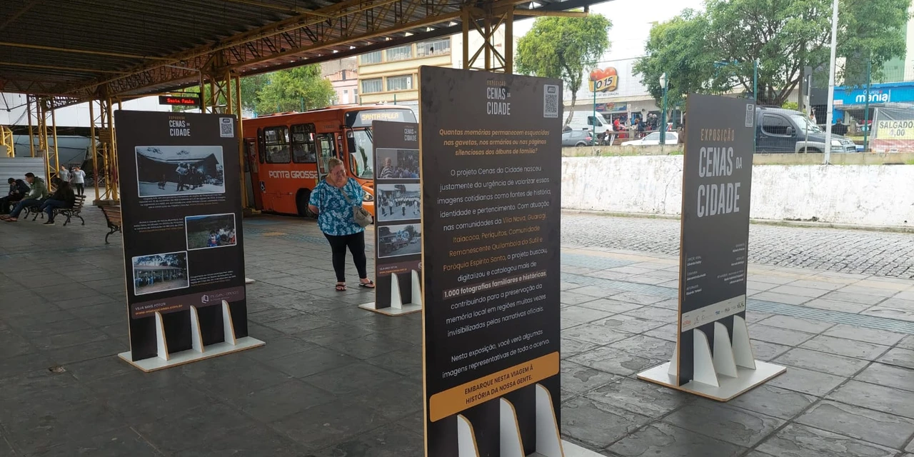 Exposição itinerante apresenta fotos históricas de Ponta Grossa