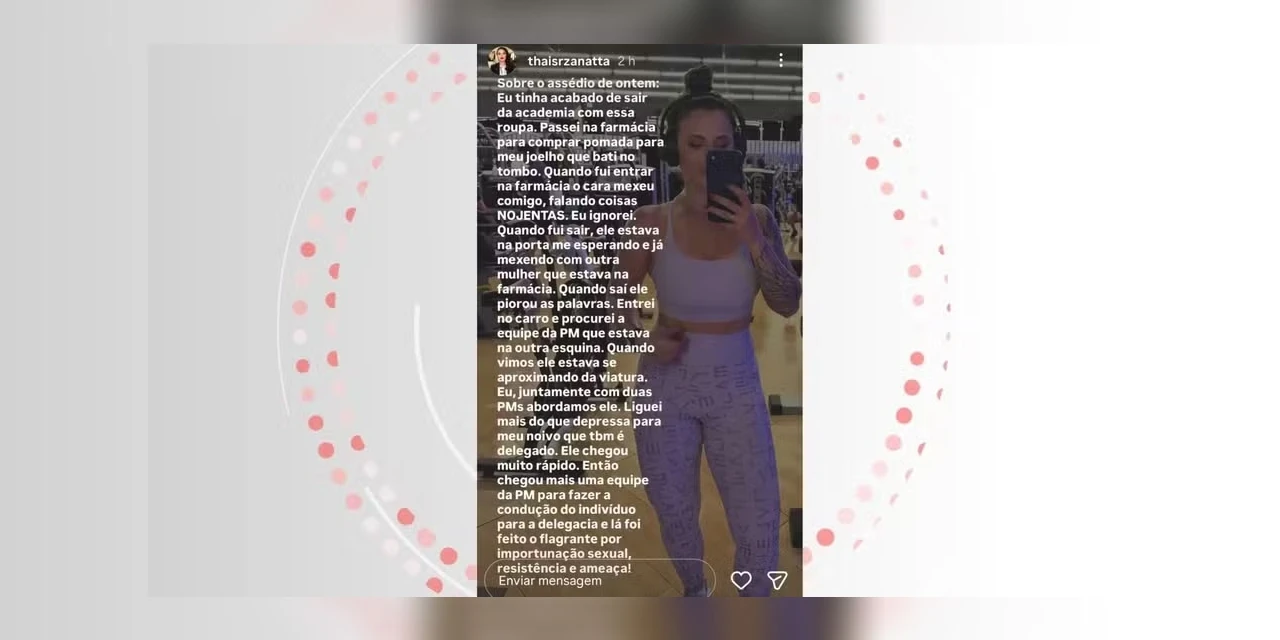 Delegada conta que foi assediada por usar roupa de academia ao sair de farmácia em Cascavel