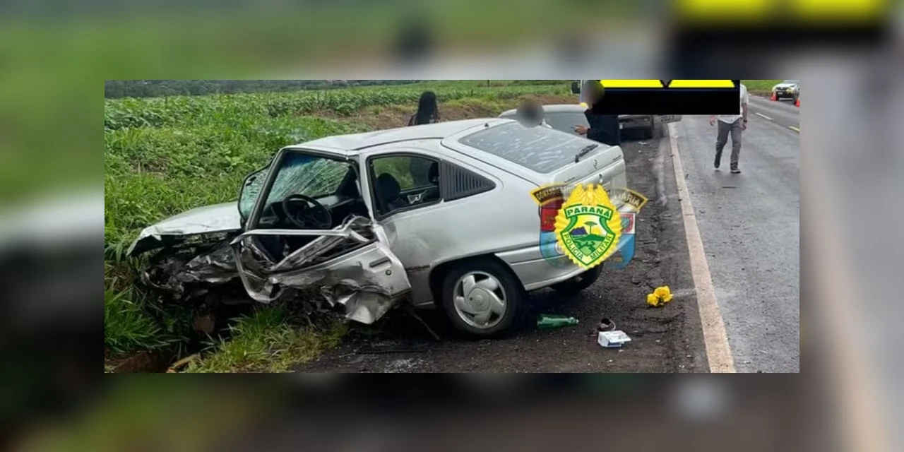 Motorista morre após bater o carro em tentativa de ultrapassagem, no Paraná