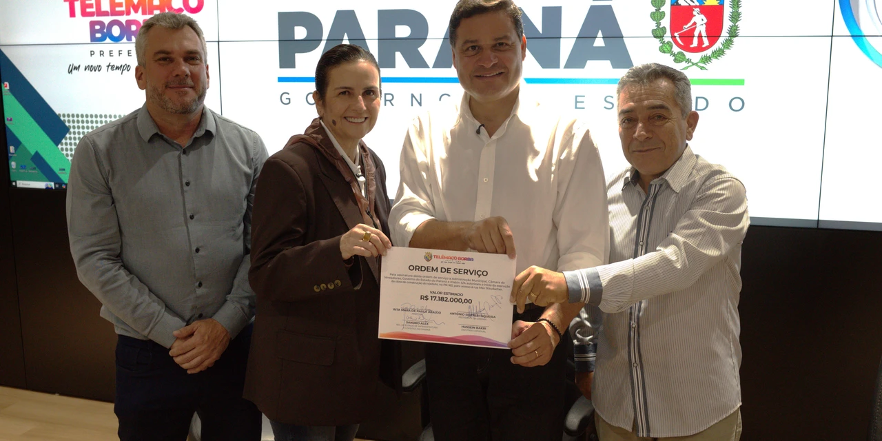 Sandro Alex e Rita anunciam o início das obras do viaduto da Max Staudacher