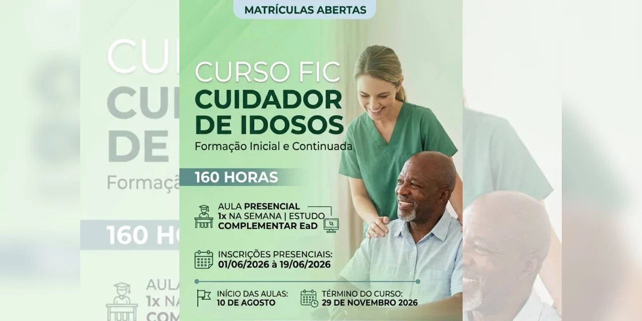 Polo UAB Tibagi abre inscrições para curso gratuito de Cuidador de Idosos