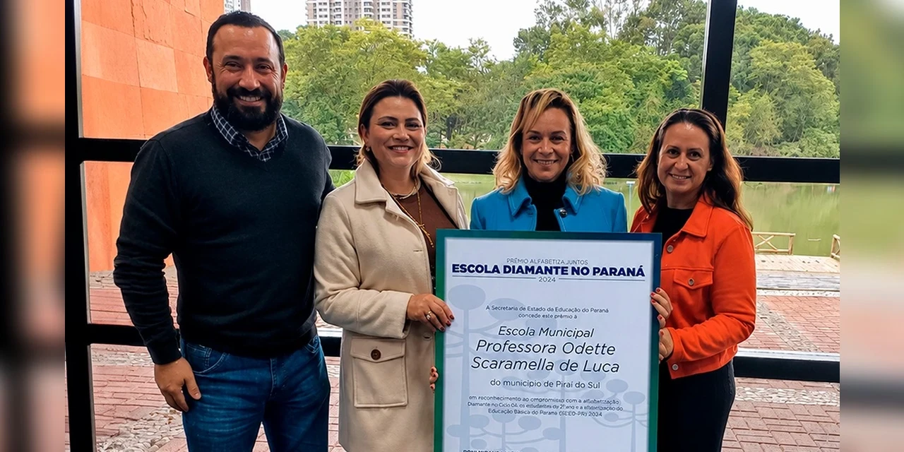 Escola Municipal Odette Scaramella de Luca é reconhecida  entre as 300 melhores do Paraná em alfabetização