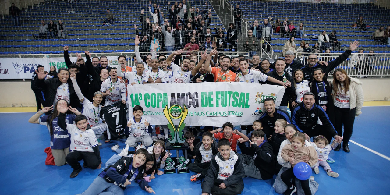 ACGF Ponta Grossa conquista o título da 14ª Copa AMCG de Futsal, realizada com apoio da Itaipu