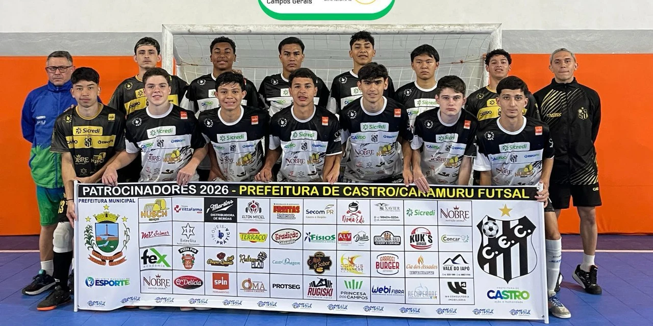 Castro vence Telêmaco Borba no primeiro jogo da final da 14ª Copa AMCG de Futsal Sub-17