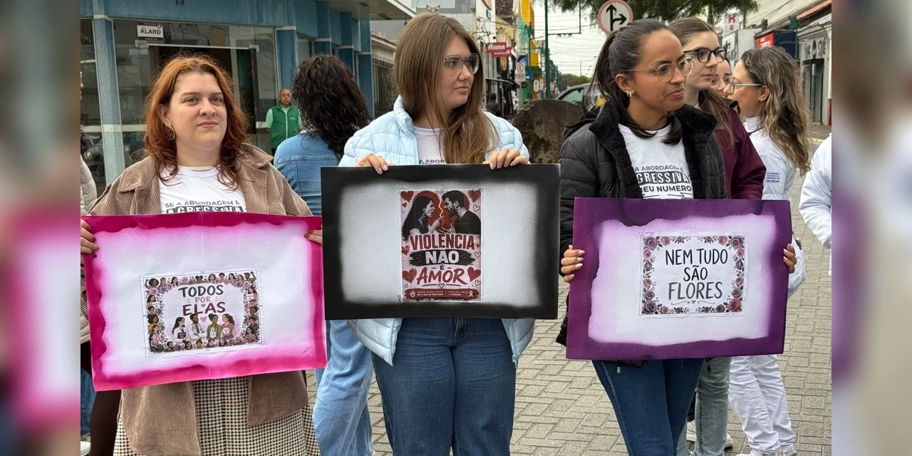 Chuva muda programação, mas não impede mobilização de Castro contra a violência às mulheres