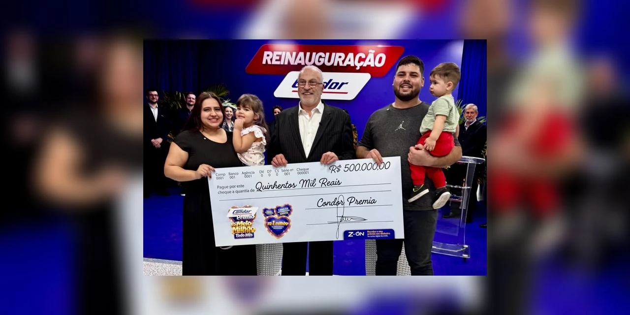 Caminhoneiro de Paranaguá recebe prêmio de R$ 500 mil do Condor Premia