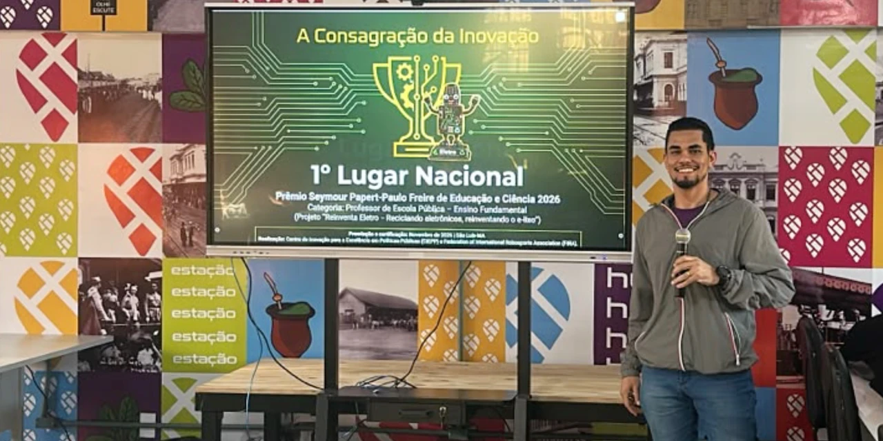 Professor da rede municipal conquista 1º lugar nacional com projeto de inovação e educação ambiental